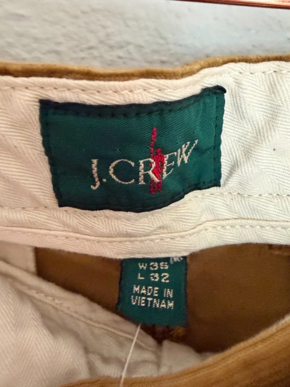J.Crew | Mustard/Golden Brown Corduroy Broken-In Straight Cotton Pants 35x32 NWT